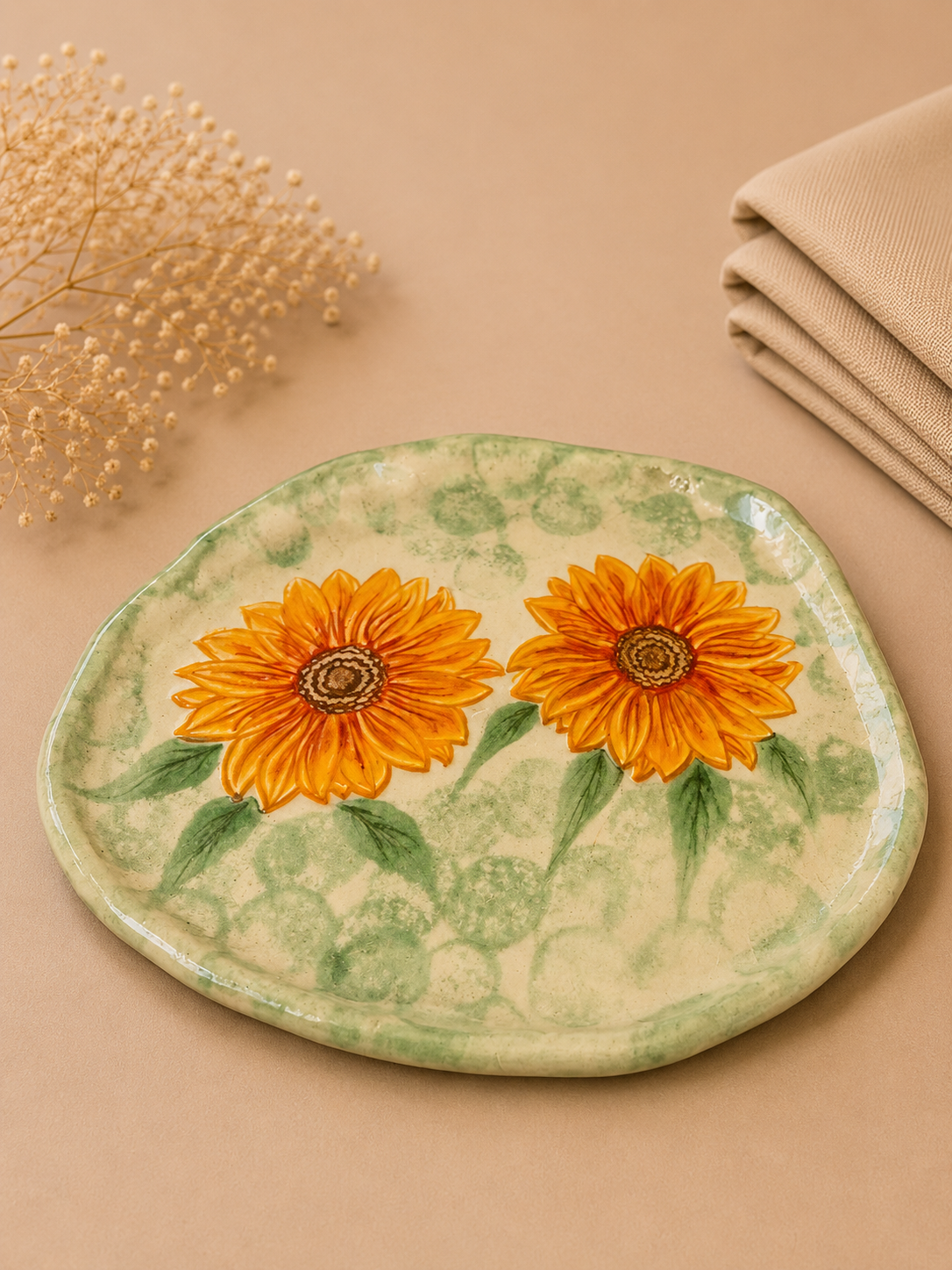 Teller "Sonnenblumen-Duo"