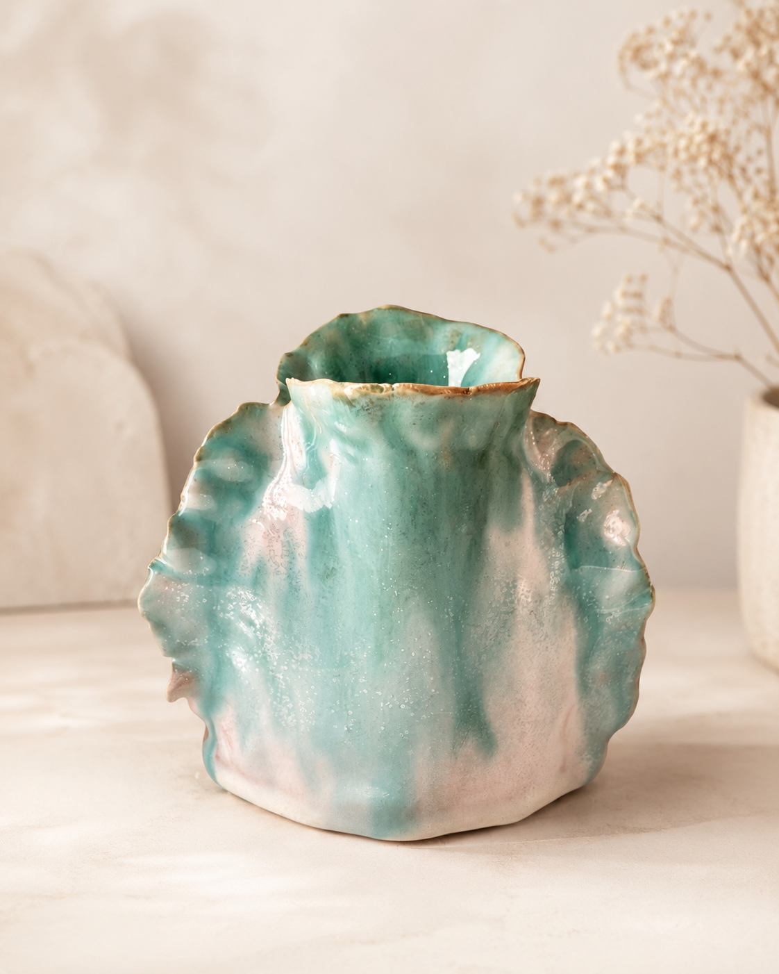 Keramikvase "Meereslicht"