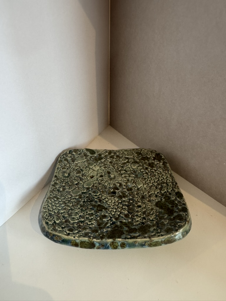 Seifenschale "Naturstein - Struktur in Grün-Blau"
