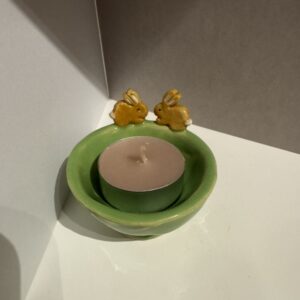 Teelichthalter "Zwei Häschen"
