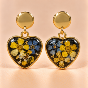 Resin Ohrringe mit Trockenblumen