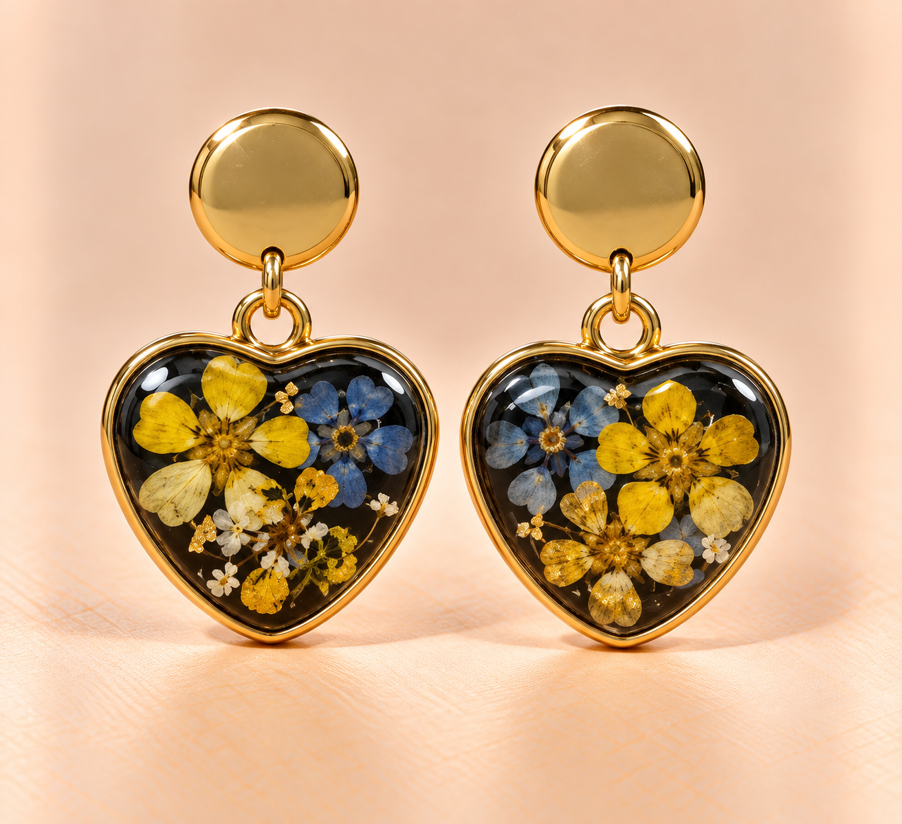 Resin Ohrringe mit Trockenblumen