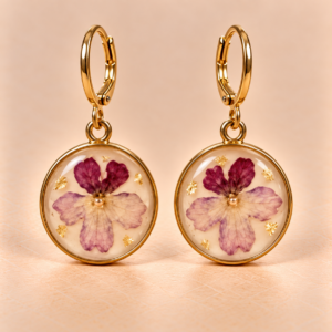 Resin Ohrringe mit Trockenblumen