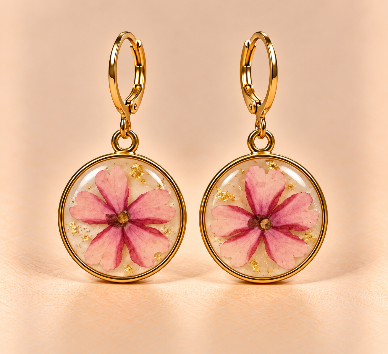 Resin Ohrringe mit Trockenblumen