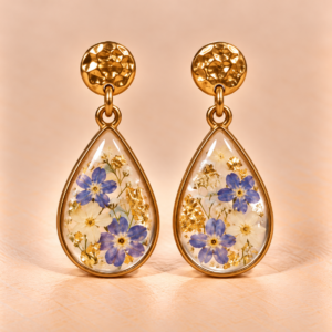 Resin Ohrringe mit Trockenblumen