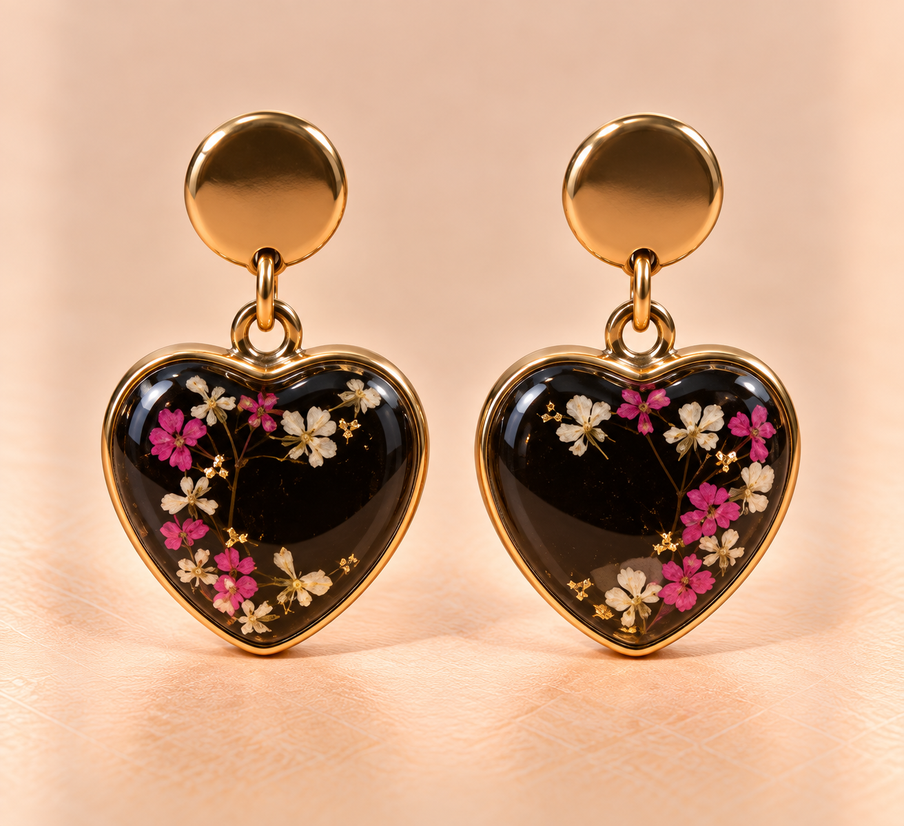 Resin Ohrringe mit Trockenblumen
