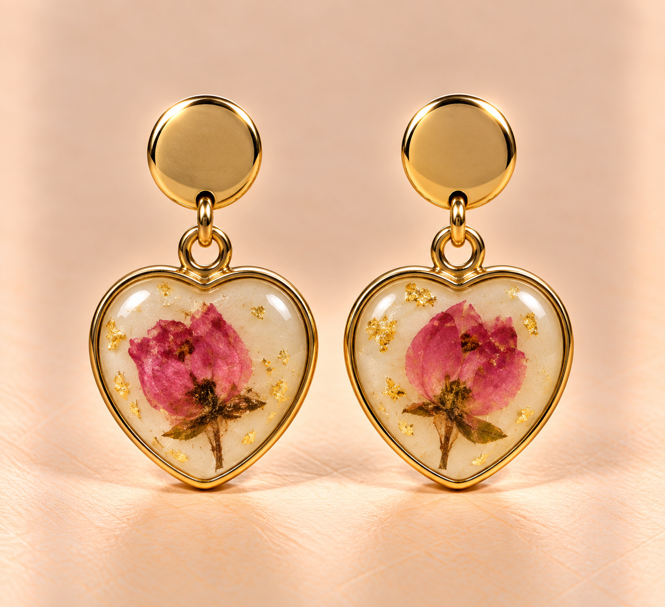 Resin Ohrringe mit Trockenblumen