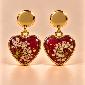 Resin Ohrringe mit Trockenblumen