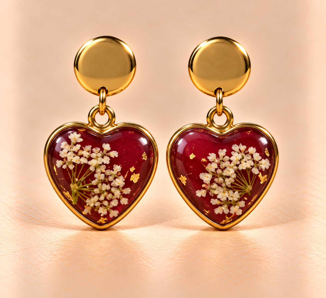 Resin Ohrringe mit Trockenblumen