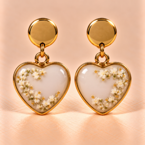 Resin Ohrringe mit Trockenblumen