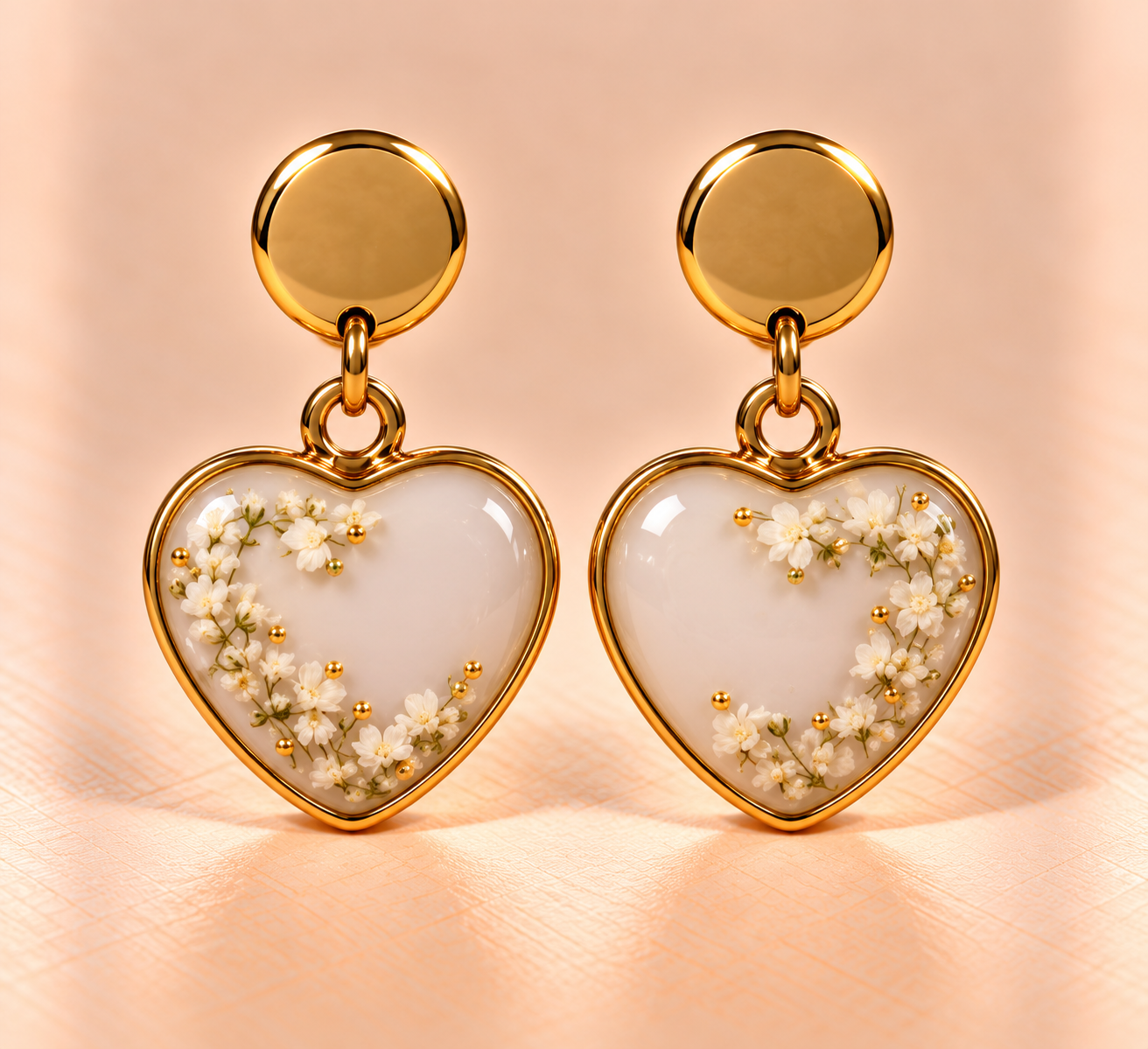 Resin Ohrringe mit Trockenblumen