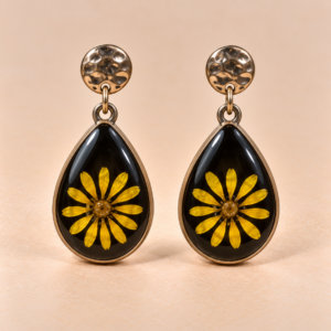 Resin-Ohrringe mit Trockenblumen