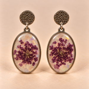 Resin-Ohrringe mit Trockenblumen