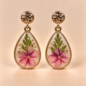 Resin Ohrringe mit Trockenblumen