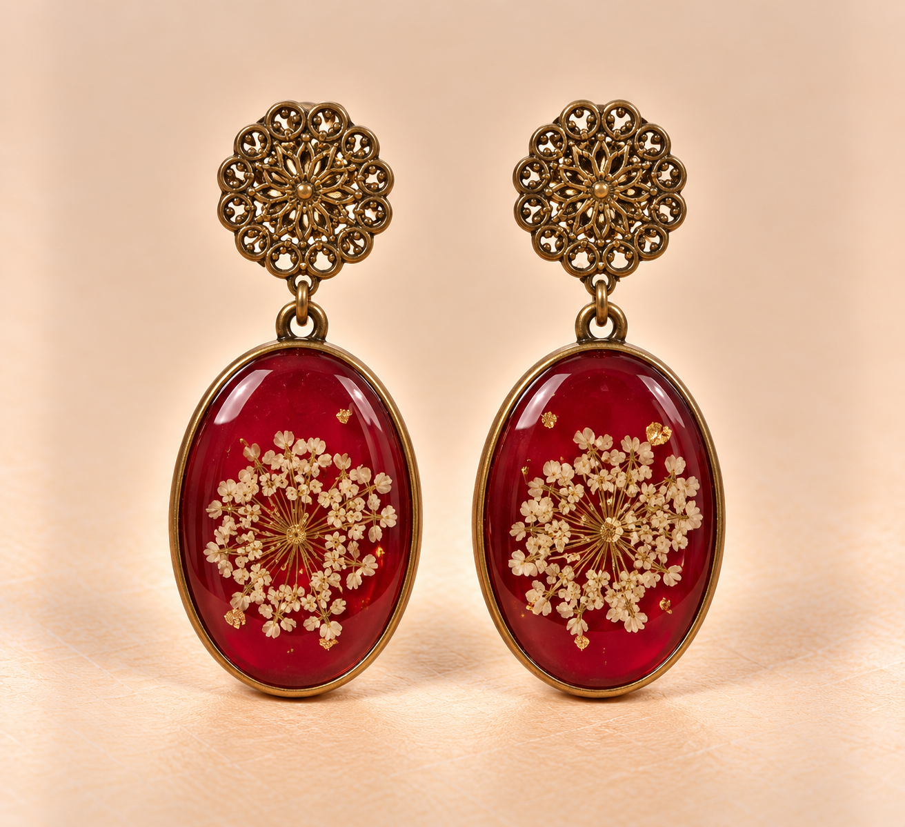 Resin Ohrringe mit Trockenblumen