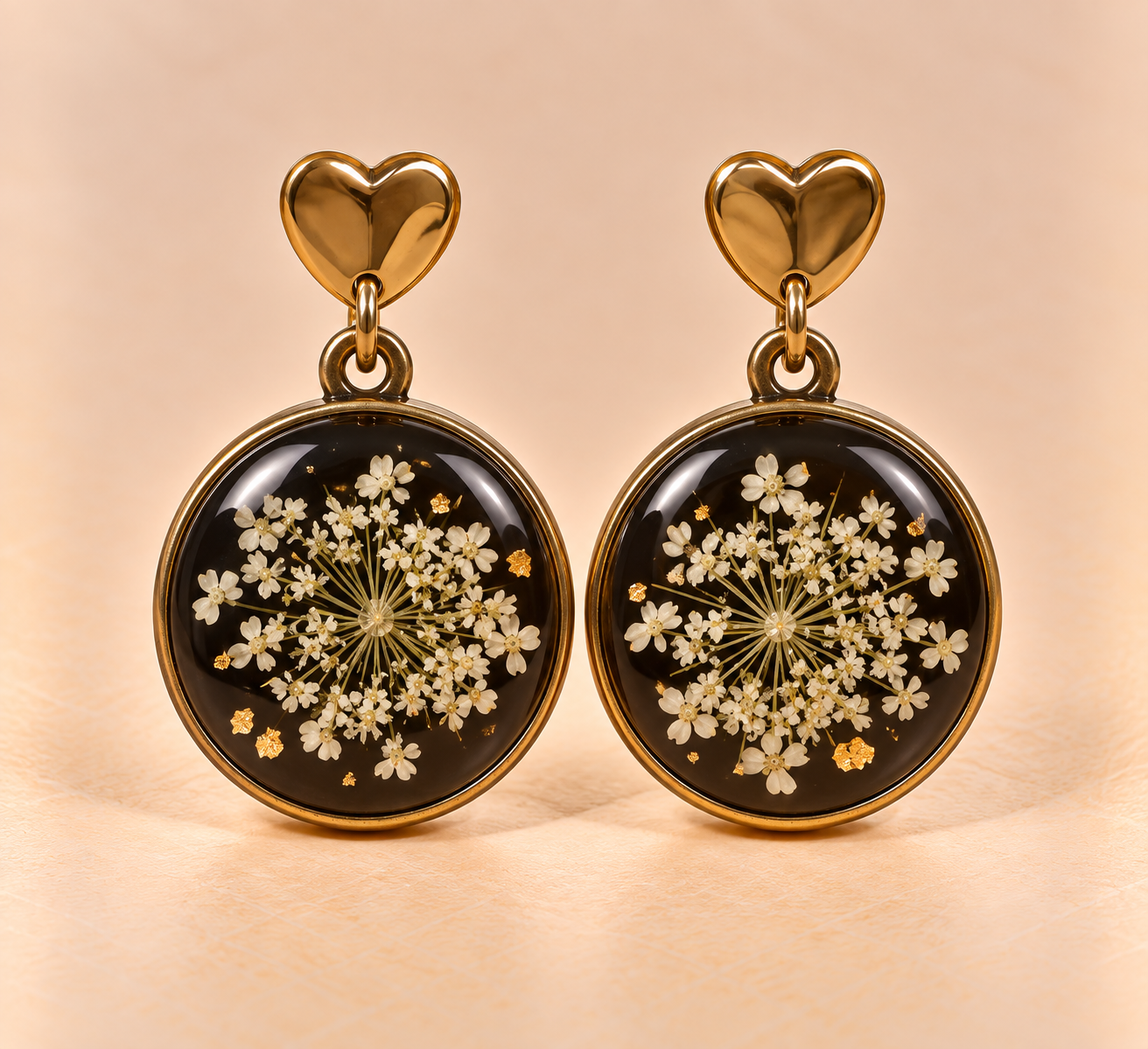 Resin Ohrringe mit Trockenblumen