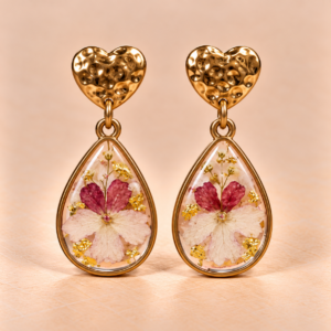 Resin Ohrringe mit Trockenblumen